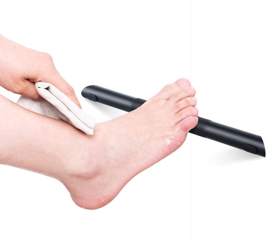 Shower Foot Rest Bar,Corner Shower Footrest for Shaving Legs,Non-Slip Knurled Brass Bar Shower Step Foot Ledge,Matte Black