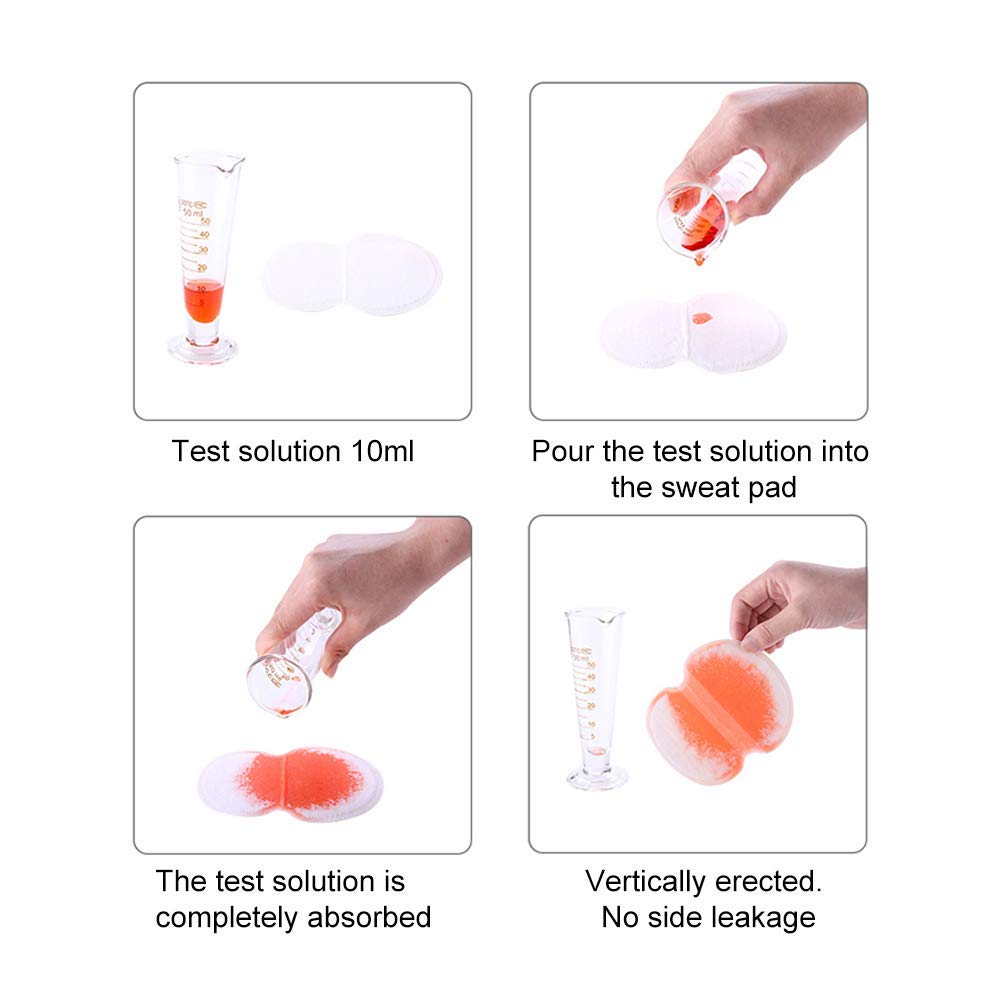 Large Underarm Sweat Pads for Women and Men Fight Hyperhidrosis [100PCS], CANAGROW Disposable Armpit Sweat Pads Comfortable Unflavored, Non Visible, Extra Adhesive, Sweat Free Armpit Protection, Black