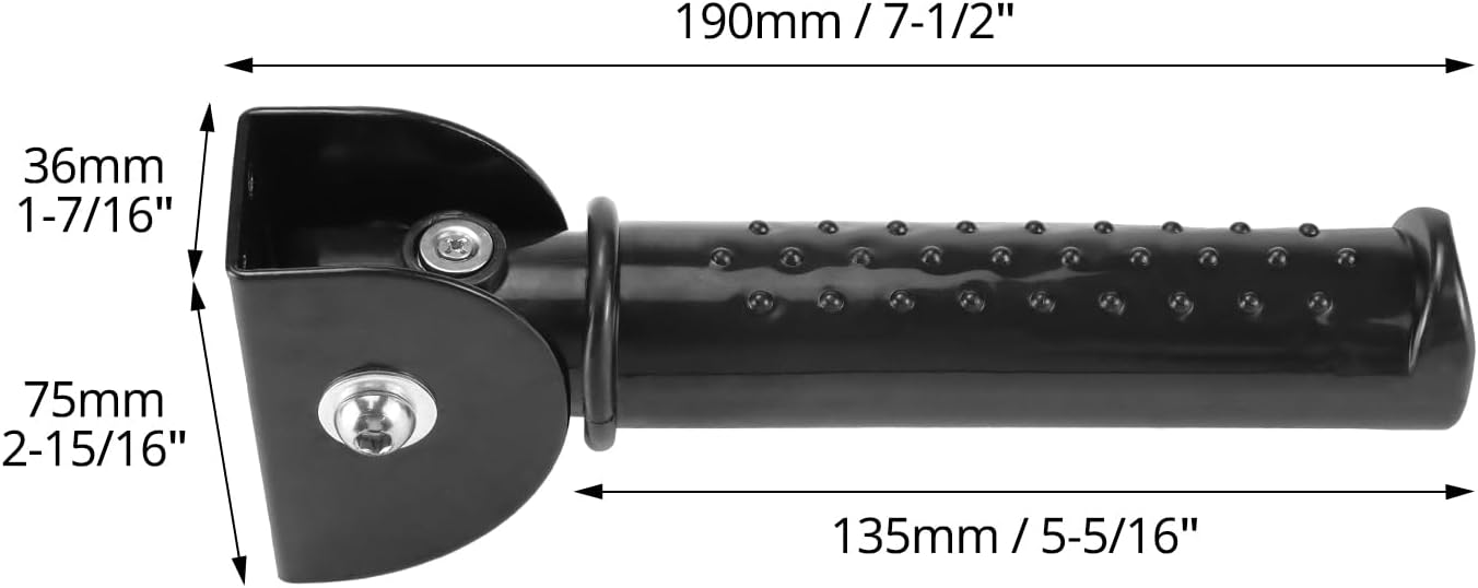 QWORK 2 Pack Folding Grab Bars for Stairs & Doorways, Flip-Up Assist Handle for Seniors, Handicap, Limited Mobility, Door Assistant Support Grip Handle, 300 lbs Capacity, Doorway Stair Assist Grab Bar