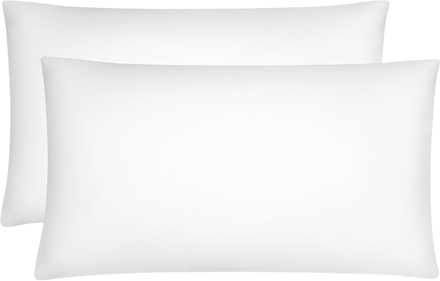 Lavish Comforts® Cooling Pillowcase Set – Cold Touch SleepCool™ Fabric with Silver-Infused Ions, Ultra-Smooth, Breathable, Hypoallergenic, Skin-Friendly, Hair-Safe – Queen White Pillowcases (Set of 2)