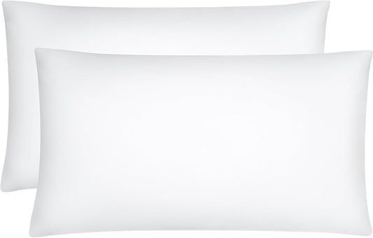 Lavish Comforts® Cooling Pillowcase Set – Cold Touch SleepCool™ Fabric with Silver-Infused Ions, Ultra-Smooth, Breathable, Hypoallergenic, Skin-Friendly, Hair-Safe – Queen White Pillowcases (Set of 2)