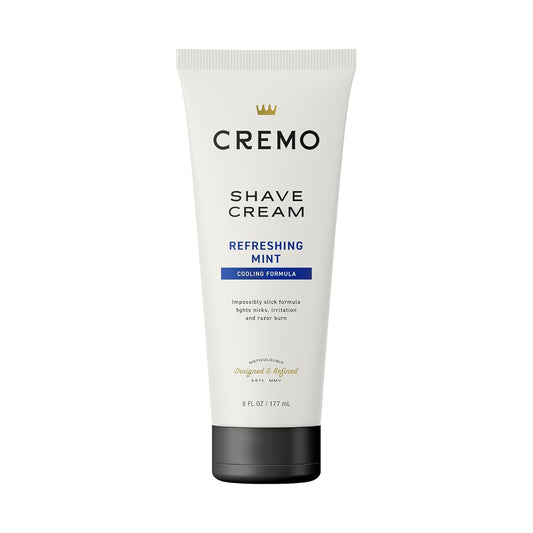 Cremo Shaving Cream, Barber Grade Cooling Shave Cream, Astonishingly Superior Ultra-Slick Shaving Cream for Men, Fights Nicks, Cuts and Razor Burn, 6 Fl Oz