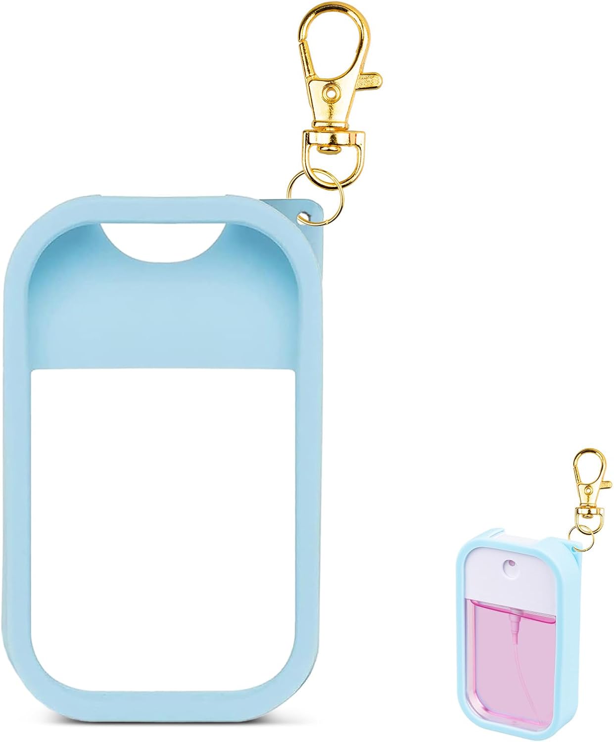 VANEST Silicone Case Compatible with Touchland Hand Sanitizer Spray, Protective Case with Keychain for Spray 1 fl oz