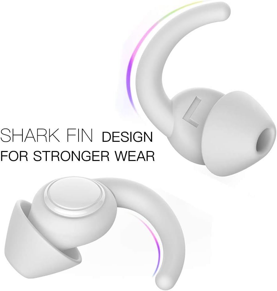 WUTAN Ear Plugs for Sleeping Noise Cancelling 14-38dB, Comfortable Soft Reusable Silicone Ear Plugs Noise Reduction Earplugs for Sleep Concert Work Airplane Travel (earplugsBLACK RED, S/L)