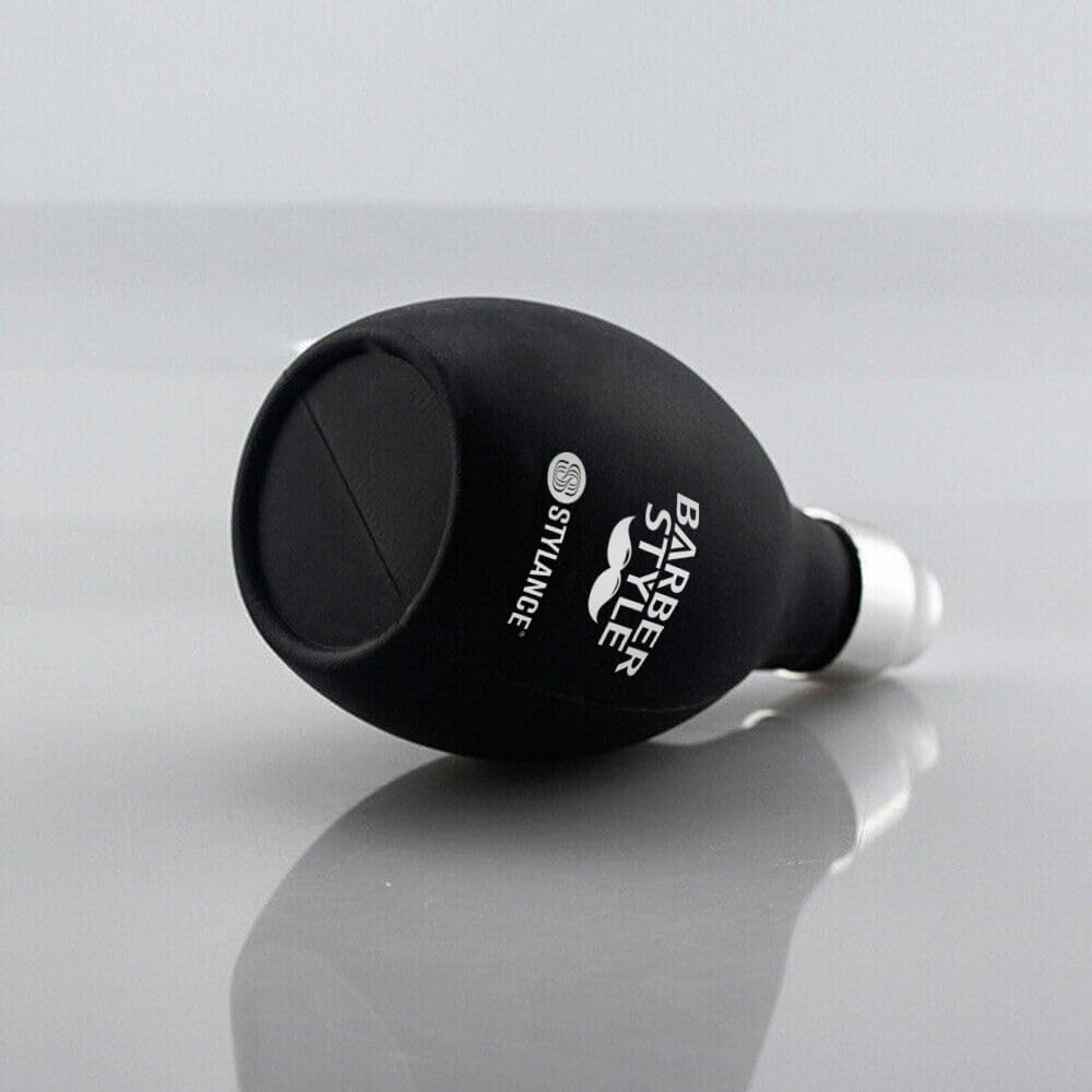 2 Pieces Barber Powder Spray Bottle, Powder Puff Bottle, Barber Powder Pump Dispenser, 3.38oz/100ml Refillable Hair Fiber Applicator Use for Dry Shampoo - Black