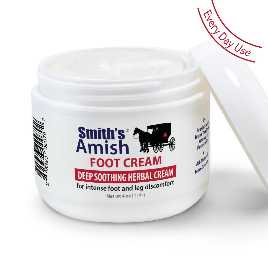 Smith's Amish Foot Cream Deep Soothing, Calming to Feet and Legs 3 Pack