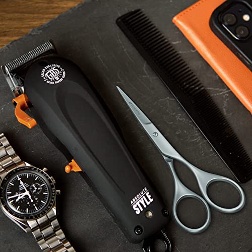 Suvorna small scissors for beard, mustache, facial, nose, eyebrow, and ear hair - Hair scissors for cutting, trimming & grooming - Made with 4.5" stainless steel for barbers, professional, & home user