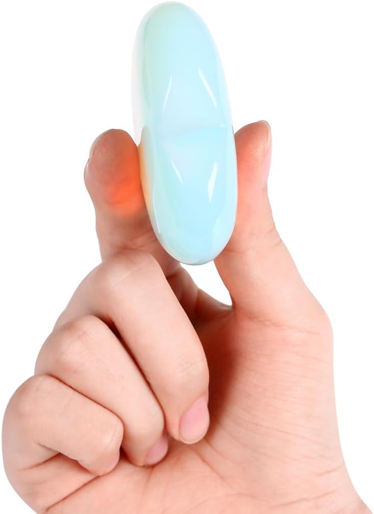 MAIBAOTA 60 mm Opalite Crystal Large Heart Love Stone Healing Crystals Heart Stone for Women Natural Reiki Gemstone Polished Heart Shaped Rocks Meditation