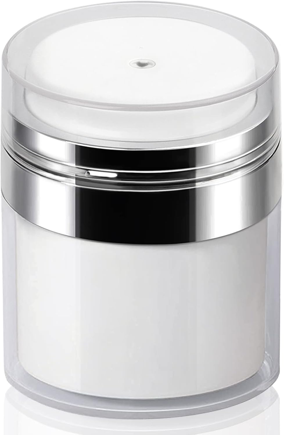Airless Pump Jar - 3.5 Oz Moisturizer Dispenser Air Pump Containers, Container Vacuum Bottle Dispenser for Skincare Makeup Lotion