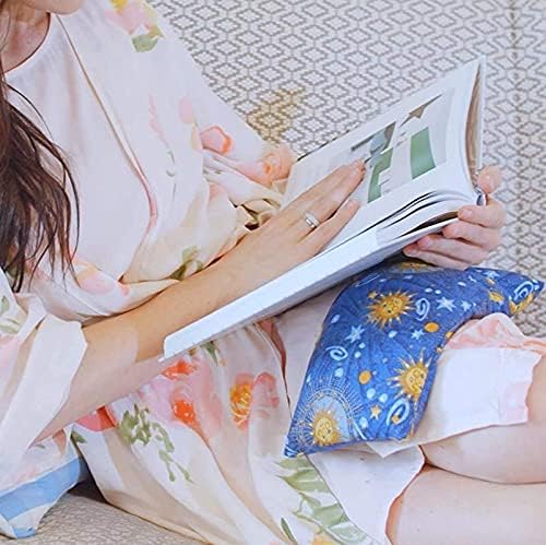 Nature's Approach Basic Herb Pack Rice Heating Pad Microwavable Reusable Heat Pack with Herbal Aromatherapy Fill, Freezer and Microwave Safe for Hot and Cold Therapy, Celestial Indigo