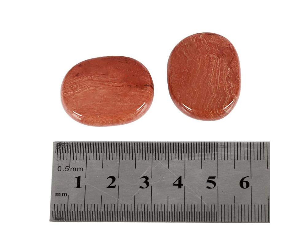 7 Pieces Natural Massage Stones Set for Professional or Home Spa, Smooth and Natural Massage Stones (Ruby Stone)