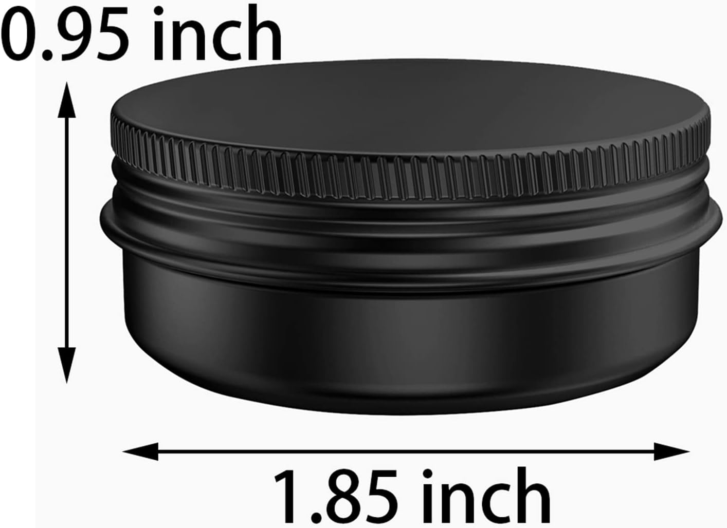 20 Pcs 1 Ounce Aluminum Tin Jars Containers Leak Proof Cosmetic Tin Jars Containers Round Screw Lids for Cosmetic, Salves, Balms, Lip Balm or Others, 30mL Black