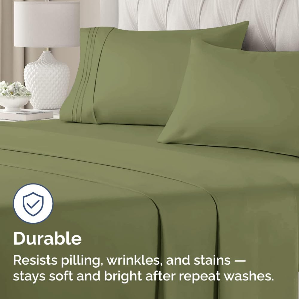 King Standard Pillow Cases Set of 2 - Soft Hotel Quality Pillowcase Covers - Comfy, Cozy & Fade Free - Wrinkle Resistant - Machine Washable Pillow Protectors - 2 Piece Set - King Standard Sage Green