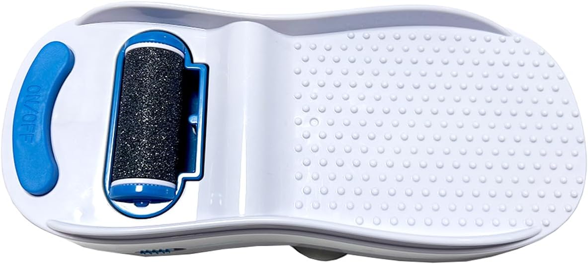Pedi Polisher – Hands-Free Foot Exfoliator for Shower or Dry Use, Waterproof Smoother with 360 Spinning Buffer, Suction Base for Stability, at-Home Pedicure Tool