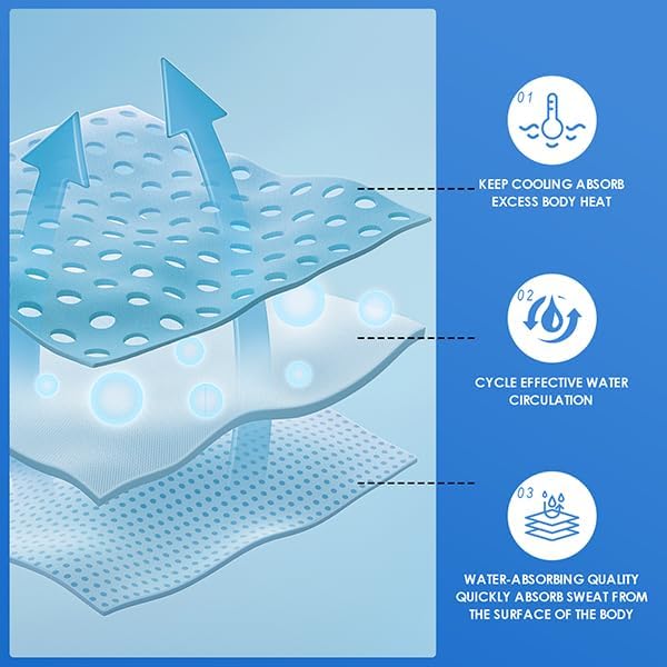 Cooling Towels for Neck and Face - 6 Pack 47x12 Inch Ice Cold Microfiber Towels, Soft & Breathable Cooling Towel for Hot Weather, Sports, Yoga, Workout, Running, Golf, Camping