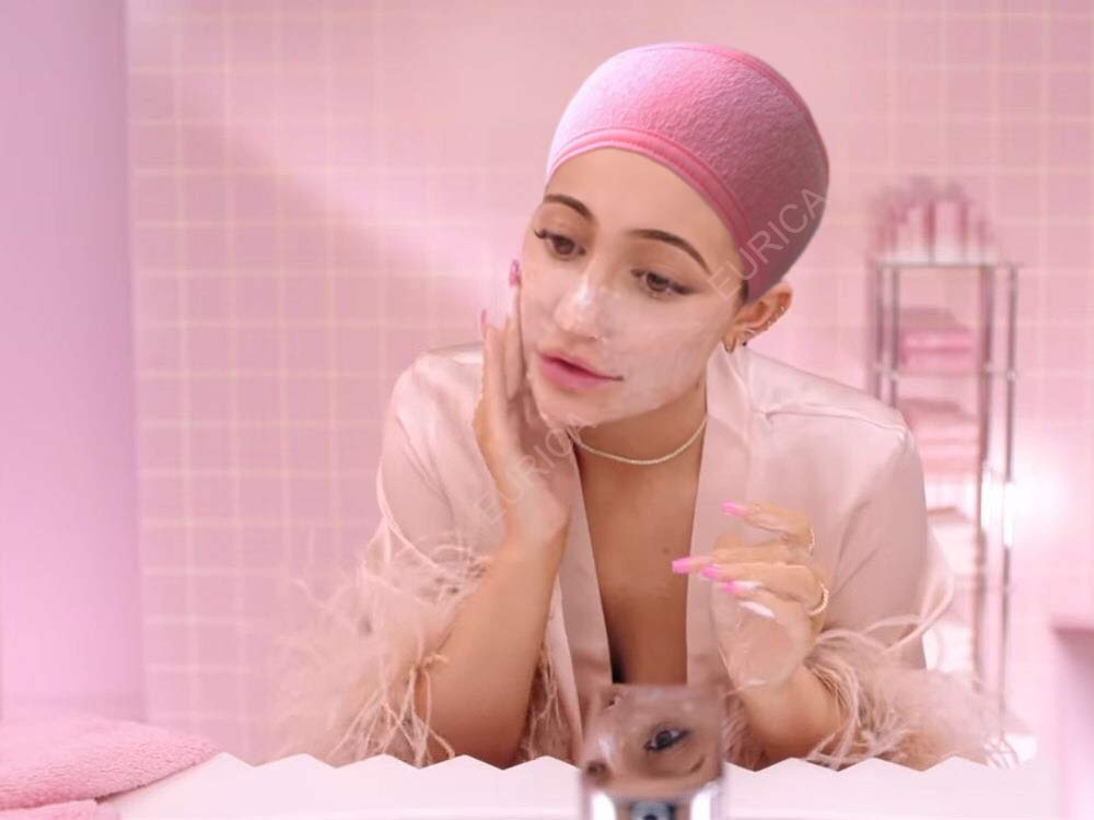 EUICAE Spa Headband Pack of 6 All Pink Sweat Head Towels - Non-slip, Stretchable, Washable Makeup Headbands for Face Wash, Facial Treatment, Sports