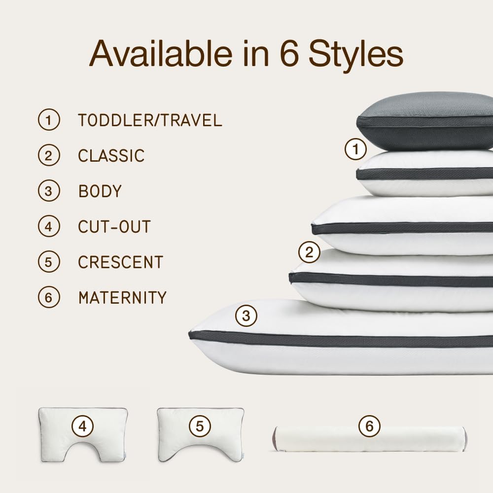 Coop Home Goods Ultra-Tech Waterproof Crescent Pillow Protector – Zippered Covers for Crescent Pillows, Queen Size, Oeko-Tex Certified, Breathable, Machine Washable