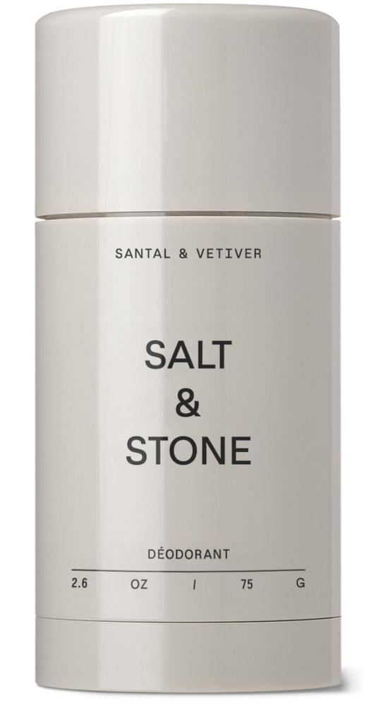 SALT & STONE Aluminum Free Deodorant | Extra Strength 48 Hour Protection for Women & Men | Made with Seaweed Extracts, Shea Butter & Prebiotics (Santal & Vetiver)