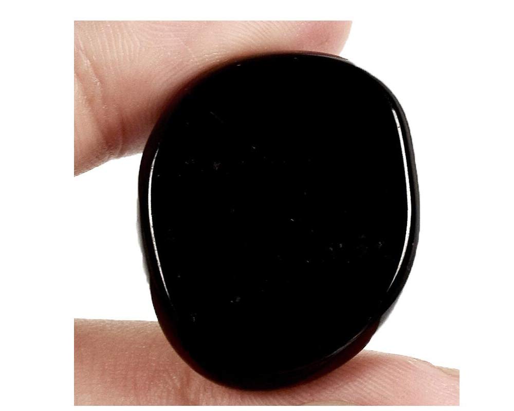7 Pieces Natural Obsidian Massage Stones Set for Professional or Home Spa, Smooth and Natural Massage Stones (Black Obsidian)