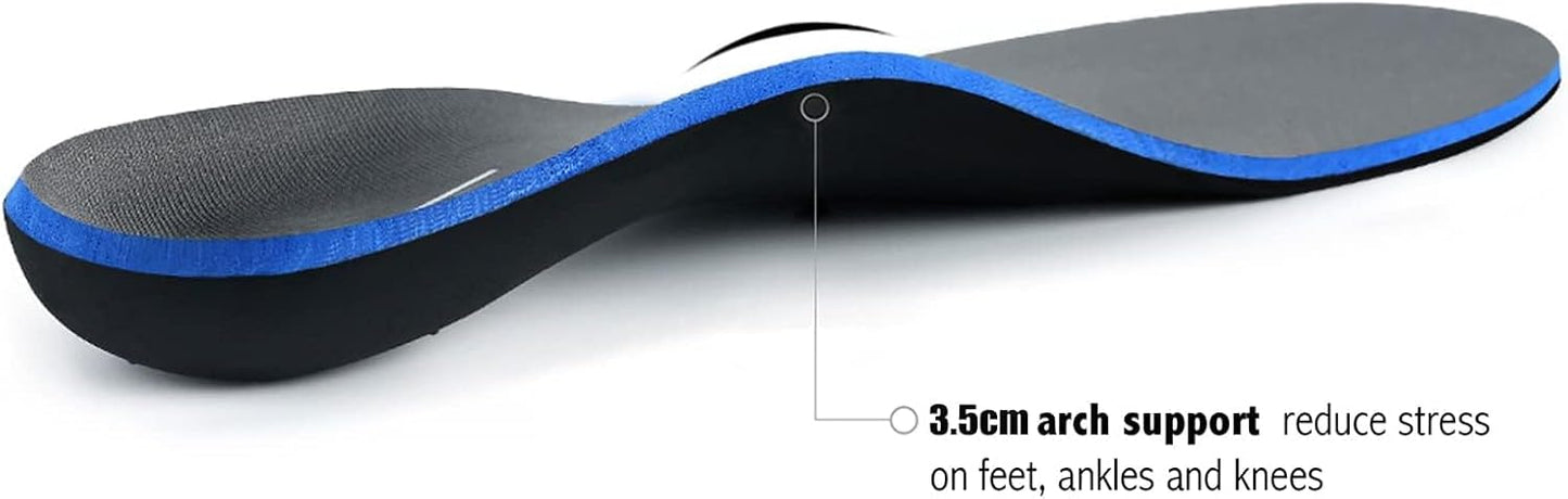 Plantar Fasciitis Feet Insoles Arch Supports Orthotics Inserts Relieve Flat Feet, High Arch (Mens 7-7 1/2 | Womens 9-9 1/2)