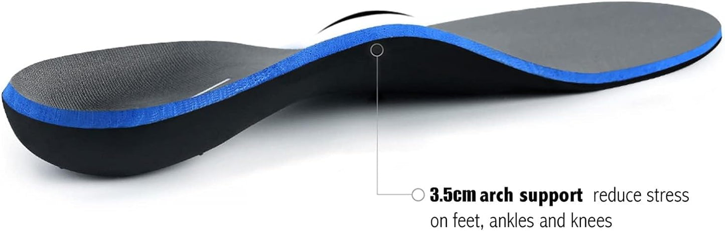 Plantar Fasciitis Feet Insoles Arch Supports Orthotics Inserts Relieve Flat Feet, High Arch (Mens 10-10 1/2 | Womens 12-12 1/2)