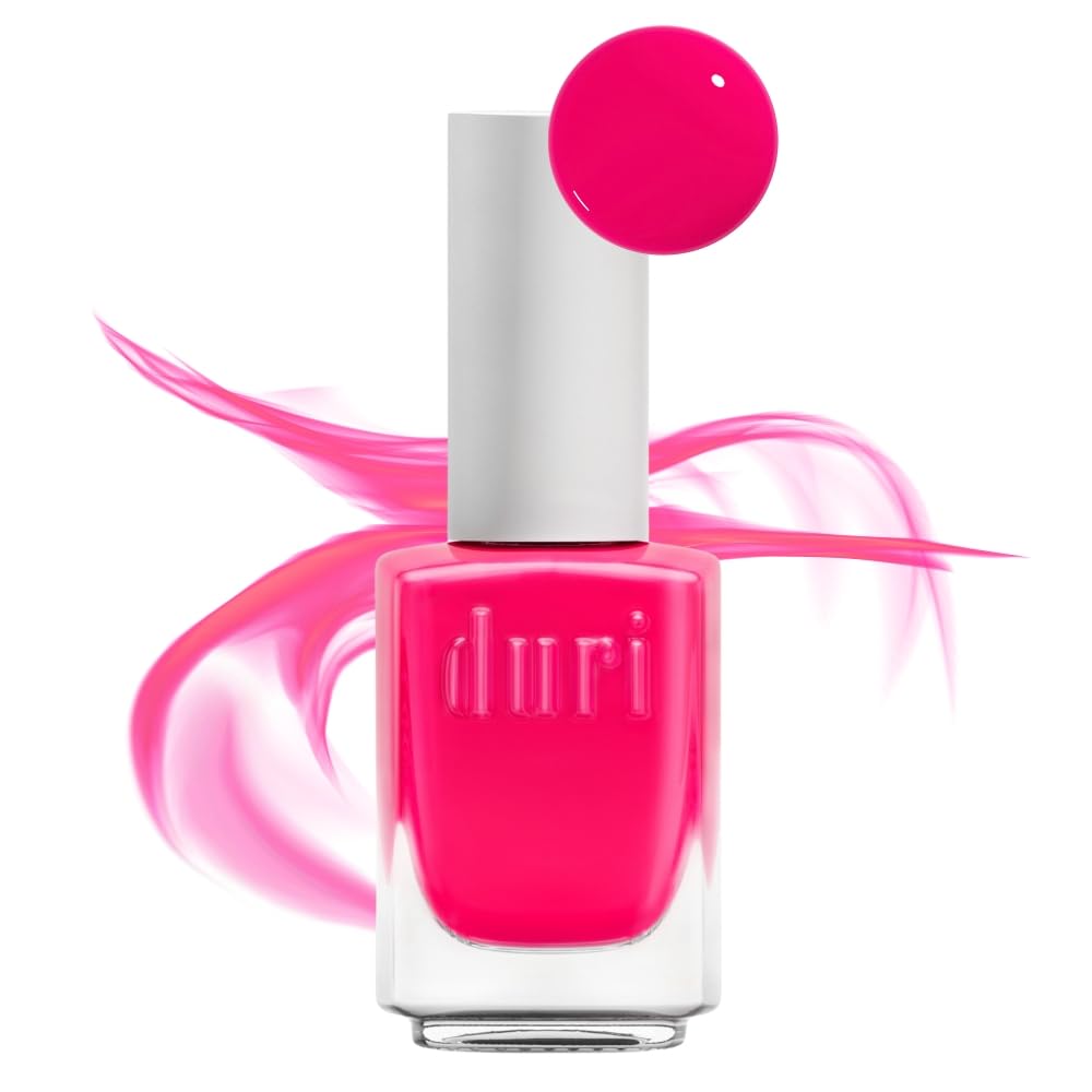 duri 155N Voodoo - Neon Hot Pink Nail Polish, Matte Finish, Quick Drying, 0.45 Fl Oz
