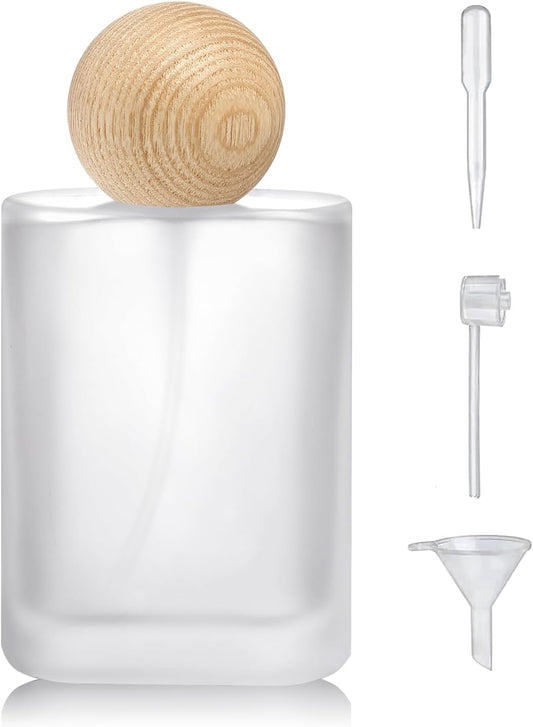 50ml/1.7 Oz Glass Spray Bottle Perfume Atomizer,Perfume Travel Refillable Spray Bottle Empty with 3 Kinds of Dispenser (B1)