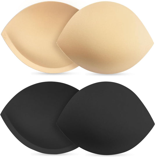 Women's Push Up Bra Pads Inserts 2 Pairs Breast Enhancer Cups Add 1-2 Cup Sizes Instantly A/B, C Cup Available