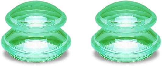 Silicone Cupping kit for Massage Therapy, Professionally Massage Cup for Body Sculpt Cup (Green, M*2 Cups)