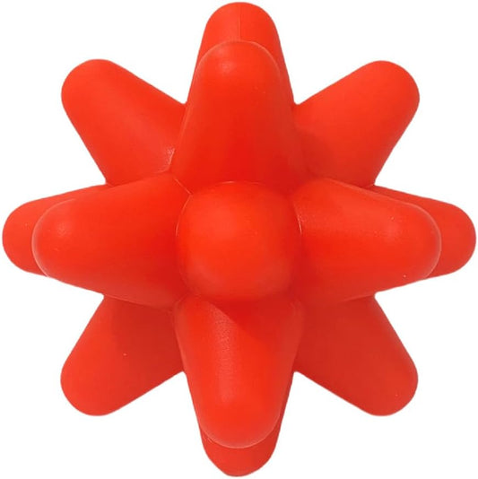 Silicone Spike Massage Ball, Spiky Stress Relief Balls for Foot, Back, Hand Therapy, Deep Tissue Trigger Point–3.15"(Blue/RED)
