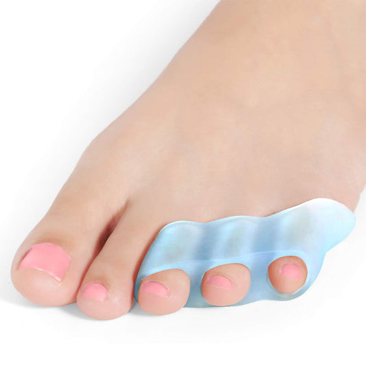 Toe Spacers, 5 Pairs Little Toe Separators Protector with 3 Loops for Curled Toes/Overlapping Toes/Foot Pain/Bunion Corrector and Bunion Relief for Men Women