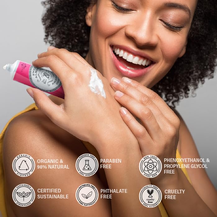 La Chatelaine 20% Shea Butter Hand Cream Travel Size, Organic Argan Oil, Moisturizing, Nourishing, Repairing, Extra-Rich Hand Lotion, Made in France, Paraben Free, 1 oz / 30ml (Sweet Almond)