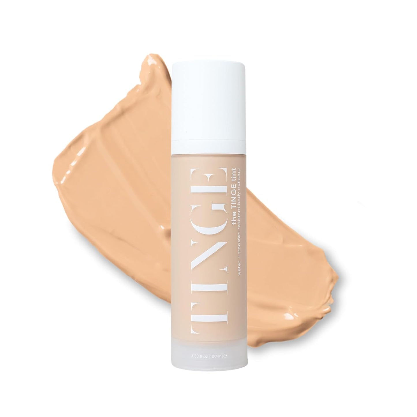 Tinge Tint Body Makeup, Up to 48 Hours, Medium Coverage Cream With Amino Acids, Hyaluronic Acid & Lysine, Semi Matte Finish, Water & Transfer Resistant, 3.38 Fl Oz Tube - Medium Warm