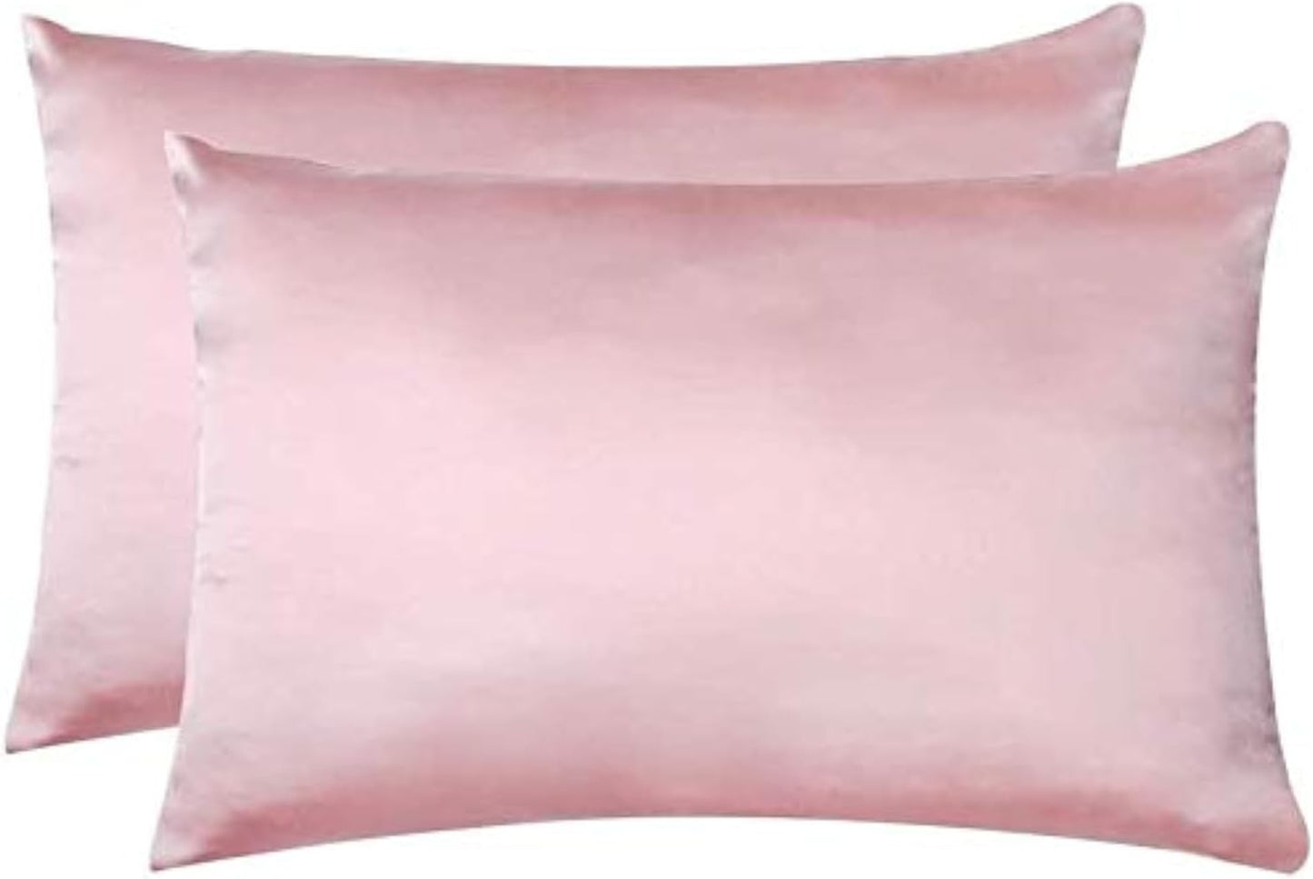 100% Mulberry Silk Pillowcases Set of 2 for Hair and Skin and Super Soft and Breathable King Size Nature Silk Pillowcases (King, Pink)