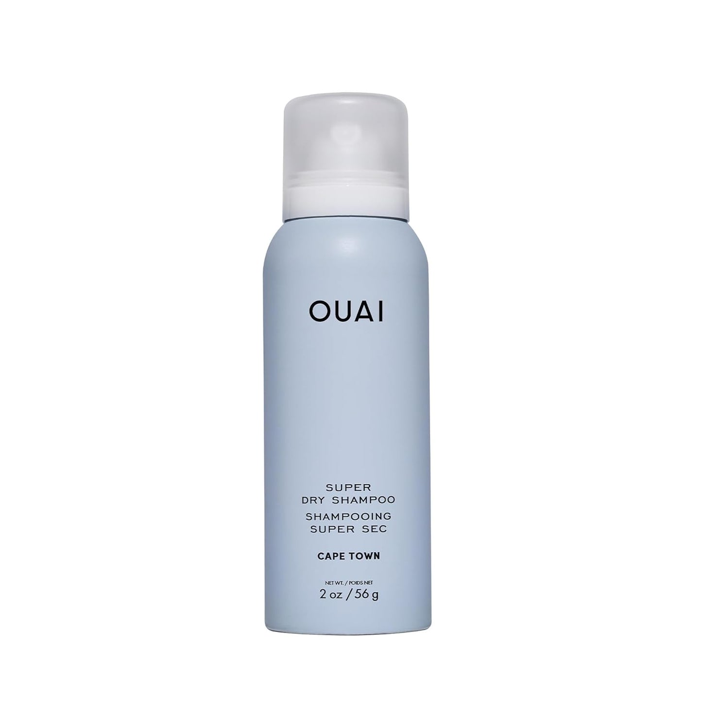 OUAI Super Travel Size Dry Shampoo - Volumizing Dry Shampoo - Absorbs Oil, Dirt & Sweat - Blends Seamlessly into Hair with Zero Residue & Enriched with a Long-Lasting Scent - Cape Town (2 oz)