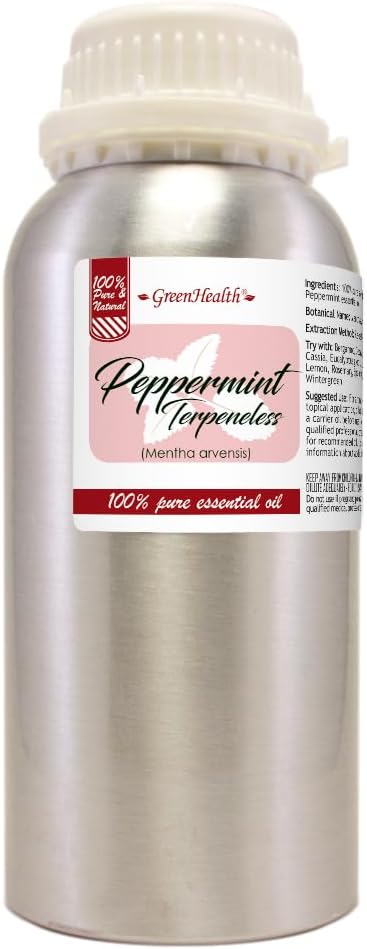 GreenHealth - 16 fl oz - Peppermint Essential Oil (Triple Distilled) 100% Pure & Natural, Uncut, Undiluted