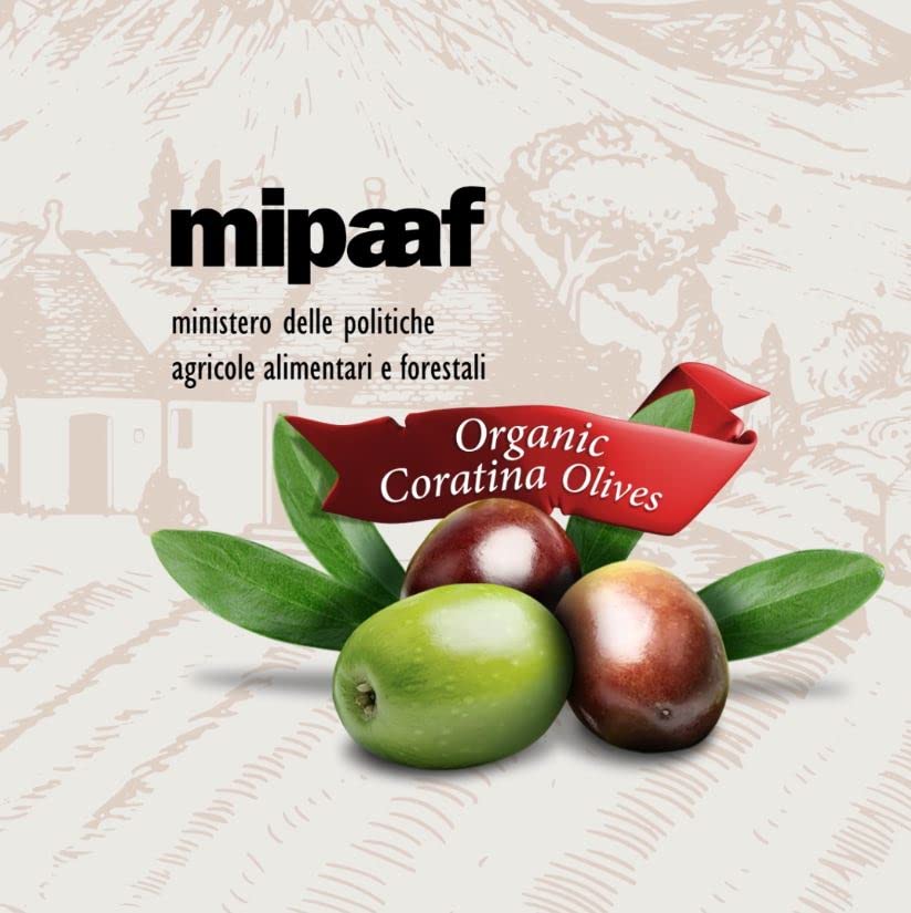 Organic Unfiltered Extra Virgin Olive Oil 1 Liter Bottle | Flora Foods | 100% Authentic Italian (34 Fl Oz /1L) Imported