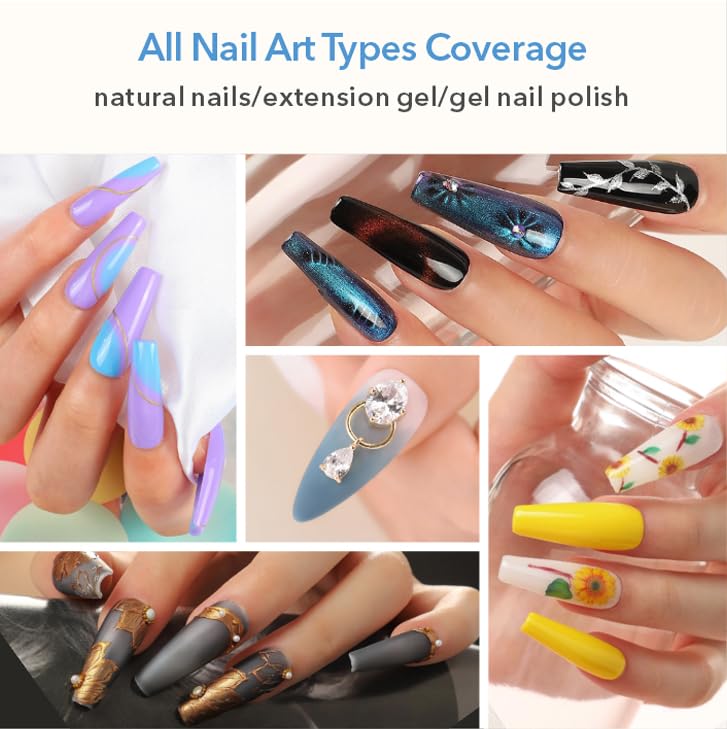 Gel Top & Base Coat Set, 2 Pcs 15ml No Wipe HEMA-Free Nail Polish Kit, Shiny Long Lasting Soak Off Gel for Nail Art, Manicure Gifts for Women & Professional Nail Salons