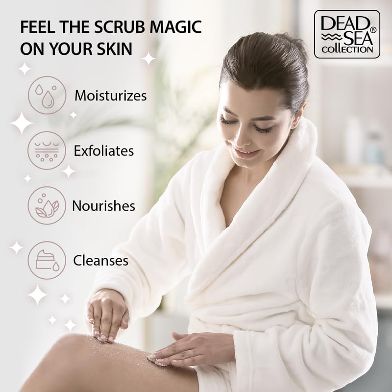 Dead Sea Collection Eucalyptus Salt Scrub – Exfoliating Body Scrub for Women – Moisturizing and Nourishing Skin – with Pure Oils and Dead Sea Minerals (23.28 Oz)