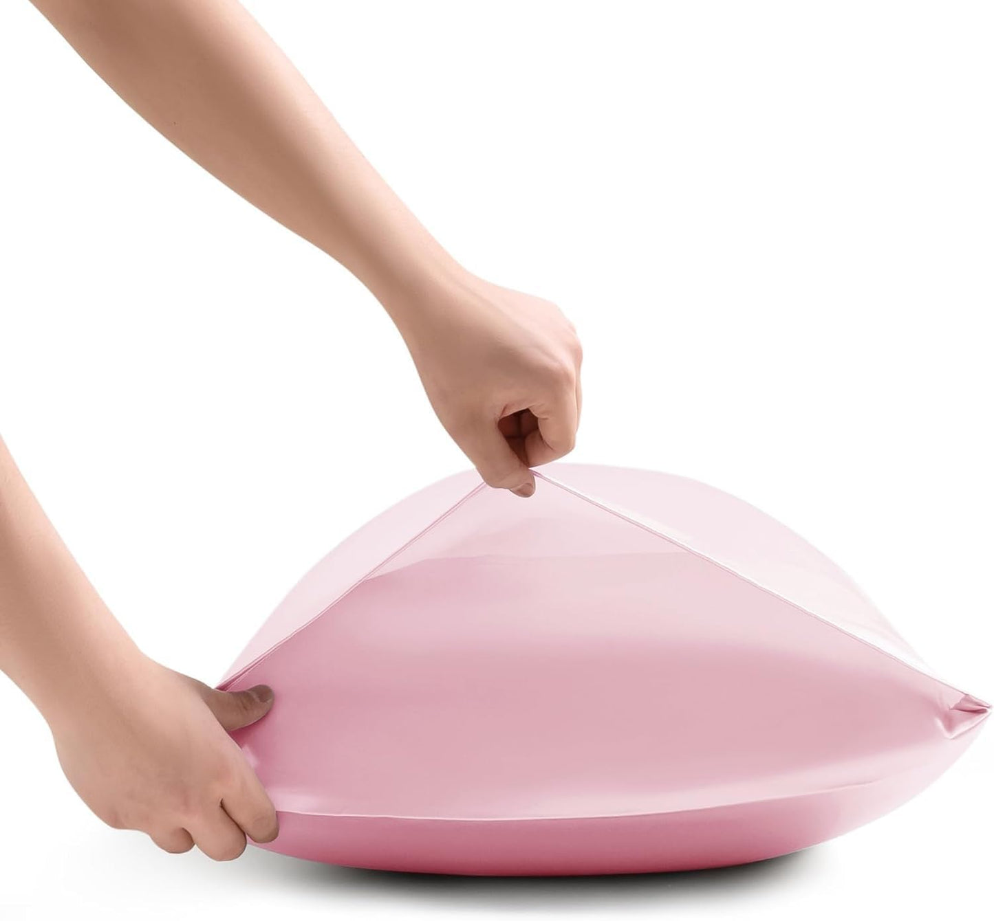 Juwenin Bedding,Super Soft and Luxury Silky Satin Pillowcase (Silky Satin Pillow Case for Hair) (Pink, Body)