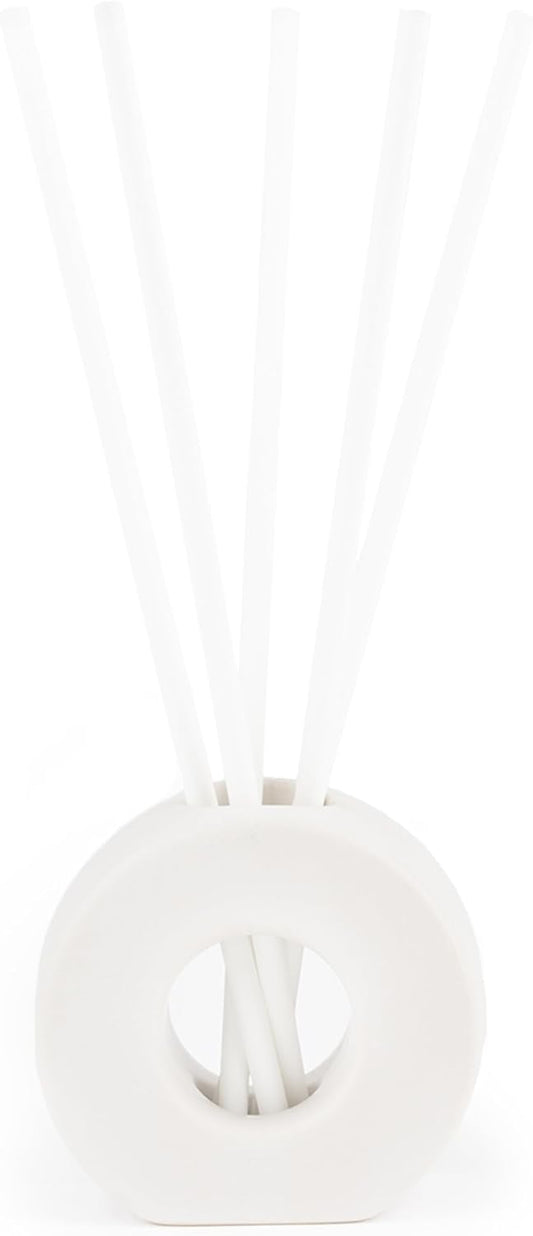 ScentAir Infused Liquidless Reeds | Includes 25 Flameless Reeds and 1 Decorative Vase, White | Essential Oil Aroma Diffuser Sticks | Fresh Spa Scents | Amazon Exclusive | Gingerbread Man