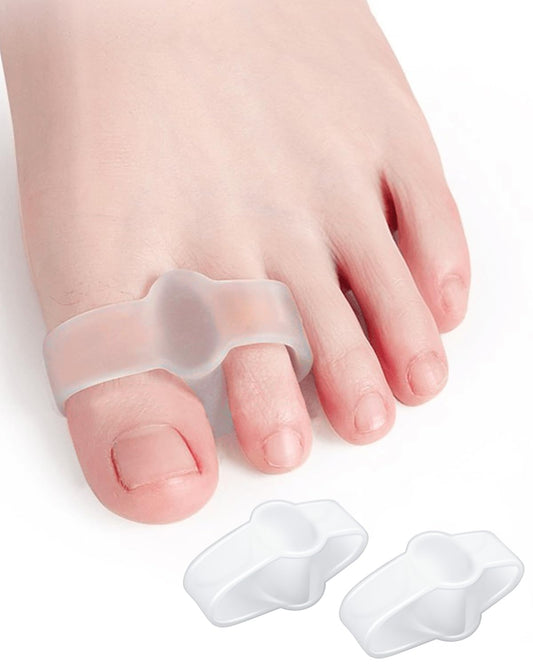 10 Pack Bunion Toe Corrector, Gel Toe Separators Big Toe Spacers with 2 Loops for Women Big toe, Bunion Pain Relief, Overlapping Toe, Hammer Toe (Clear)