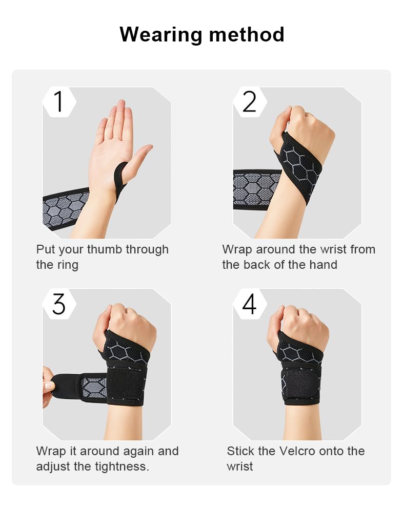 Ultra Thin Breathable Outdoor Compression Anti-Slip Elastic Sports Wrist Support Tendon Support Wrist Brace, Carpal Tunnel Brace,Gym Protection(Unisex) (Black)
