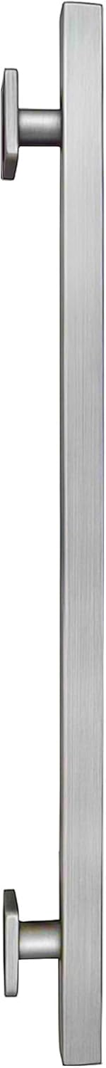 Brixwell Straight Square Grab Bar Stainless Steel Material, Brushed Stainless Steel Finish, 31-1/2" Length, 24" Hole Spacing, Tubular 1-1/4" Diameter, Included Cover Flanges and Mounting Hardware