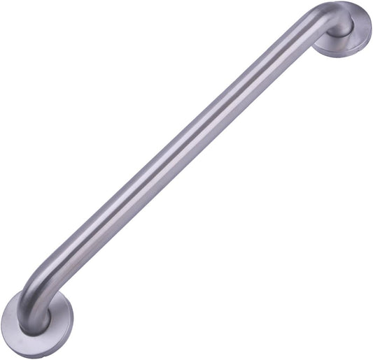 Amazon Basics Bathroom Handicap Safety Grab Bar, 24 Inch Length, 1.25 Inch Diameter, Holds up to 500LBs, ADA Compliant, Stainless Steel