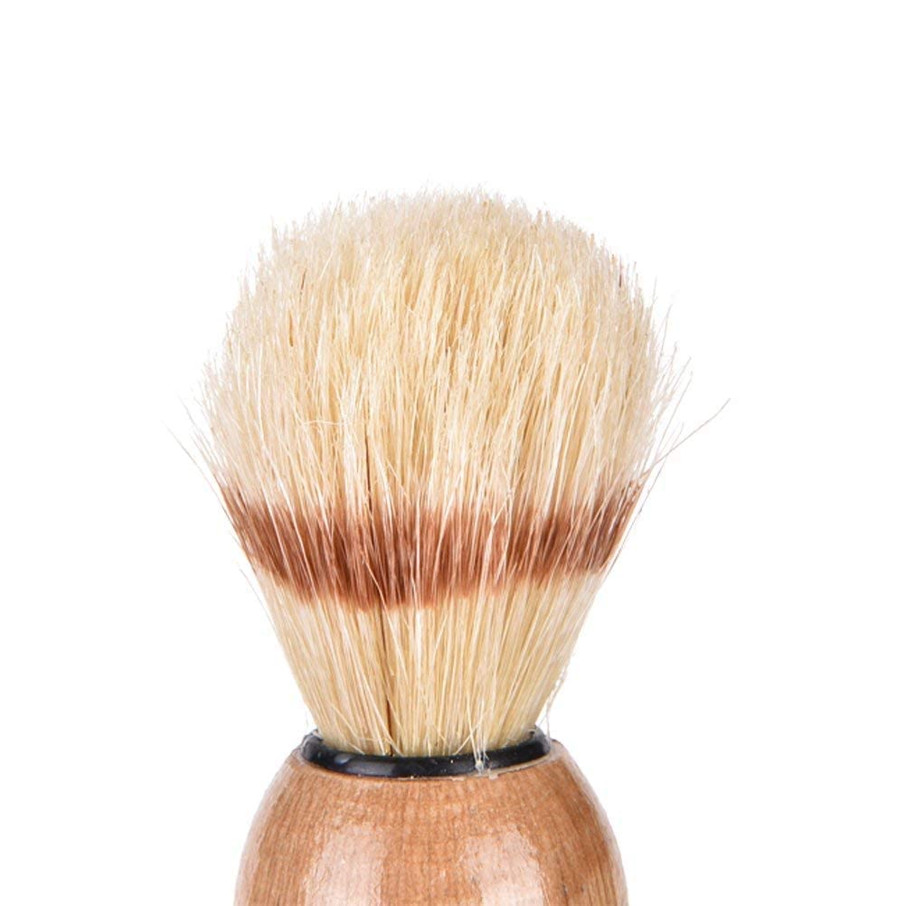 7Pcs Men Shaving Brush Wood Handle, Professional Salon Tools Hand Crafted Shaving Brush Wood Handle Shave Brushes Handmade Pure Badger Hair Brush for Men1