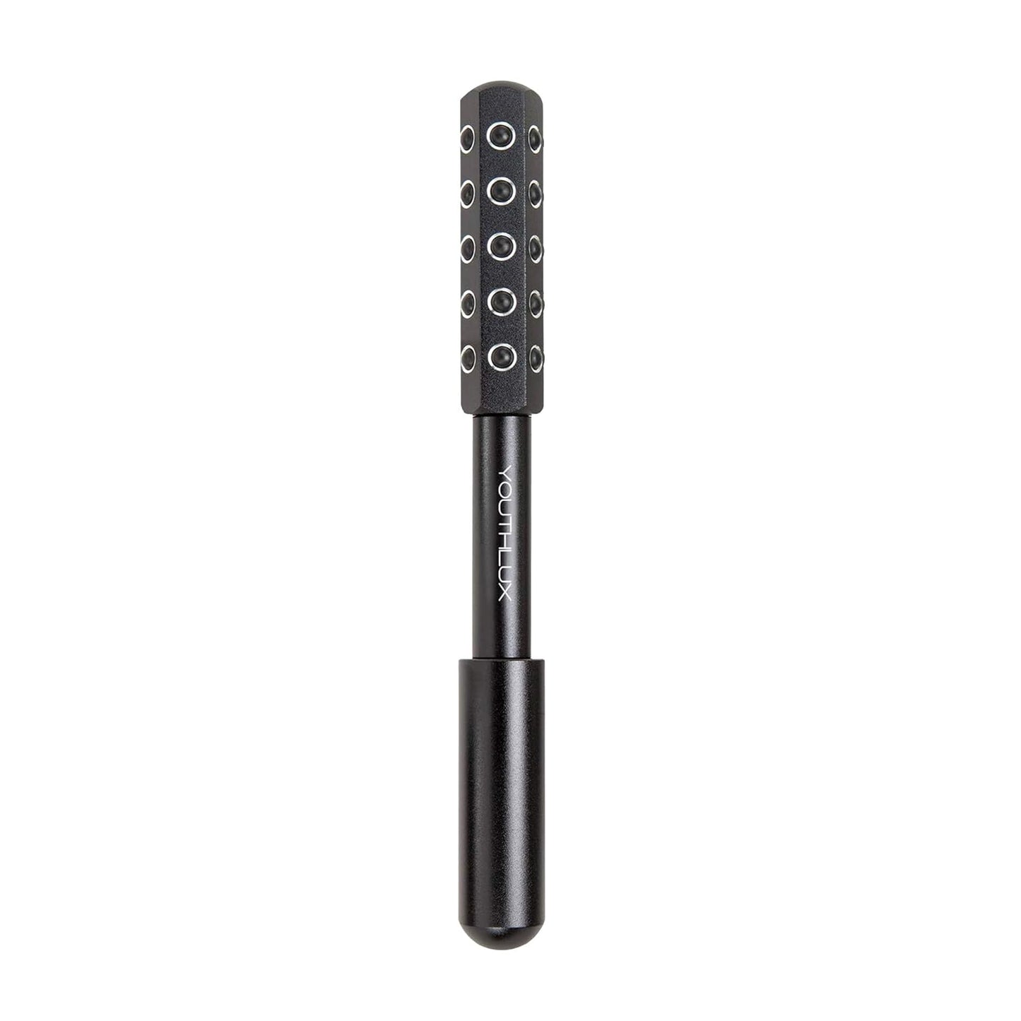 Radiance Roller – Germanium Stone Facial Massage Tool for Lifting, Sculpting, De-Puffing, Glow Boost, Energizing & Cooling Effect (Black)