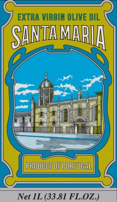 Extra Virgin Olive Oil - Santa Maria Portuguese Vintage Metal Tin - 1 L. This is a brand with almost 100 Years.