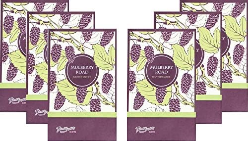 Mulberry Road Scented Sachets Pack of 6, Spring and Summer - Long-Lasting Scented Bags, Home Fragrance, Air Freshener & Deodorizer for Closet, Room, Drawer, or Cars, Made in USA