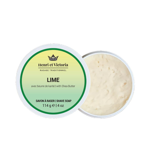 Shaving Soap for Men | Lime Wet Shave Soap Fragrance | Made by Skilled Artisans | Ultra Glide, Cushioning, Easy Lather, Moisturizing | Fresh, Chic and Subtle Scent | 4 oz